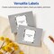 Avery Printable Rectangle Labels, 4" x 3-1/3", Matte White, Pre-printed Flourished Gold & Black Florals Design, Sure Feed Technology, Laser & Inkjet Compatible, 80 Total